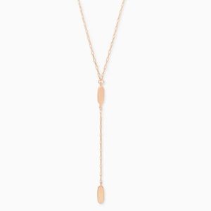 NWT Kendra Scott Fern Y Necklace in Rose Gold